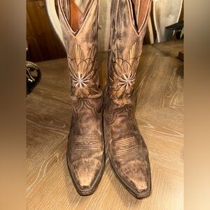 Eight Second Angel Women's Size 8 Brown Leather Western Cowboy Boots